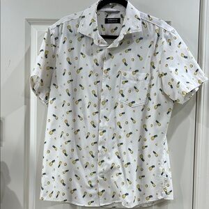 Men’s pineapple print dress button down size large